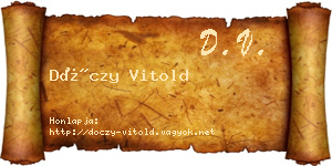 Dóczy Vitold névjegykártya